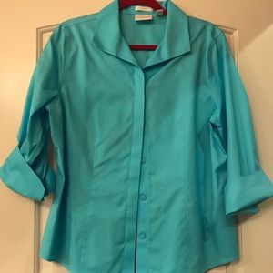 Chico's Teal Button Blouse